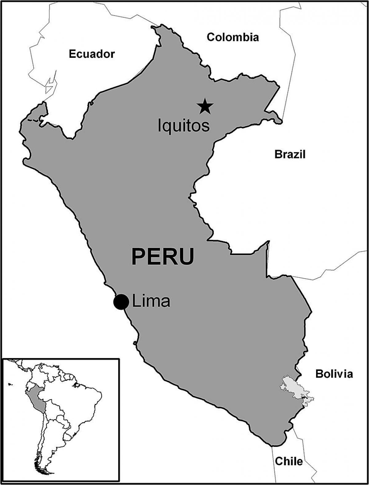 kort iquitos, Peru