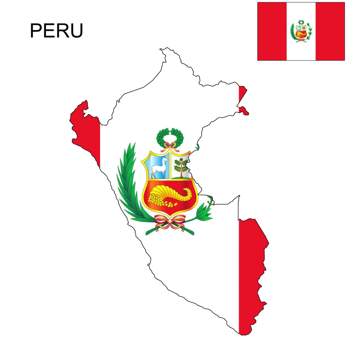 kort over Peru flag