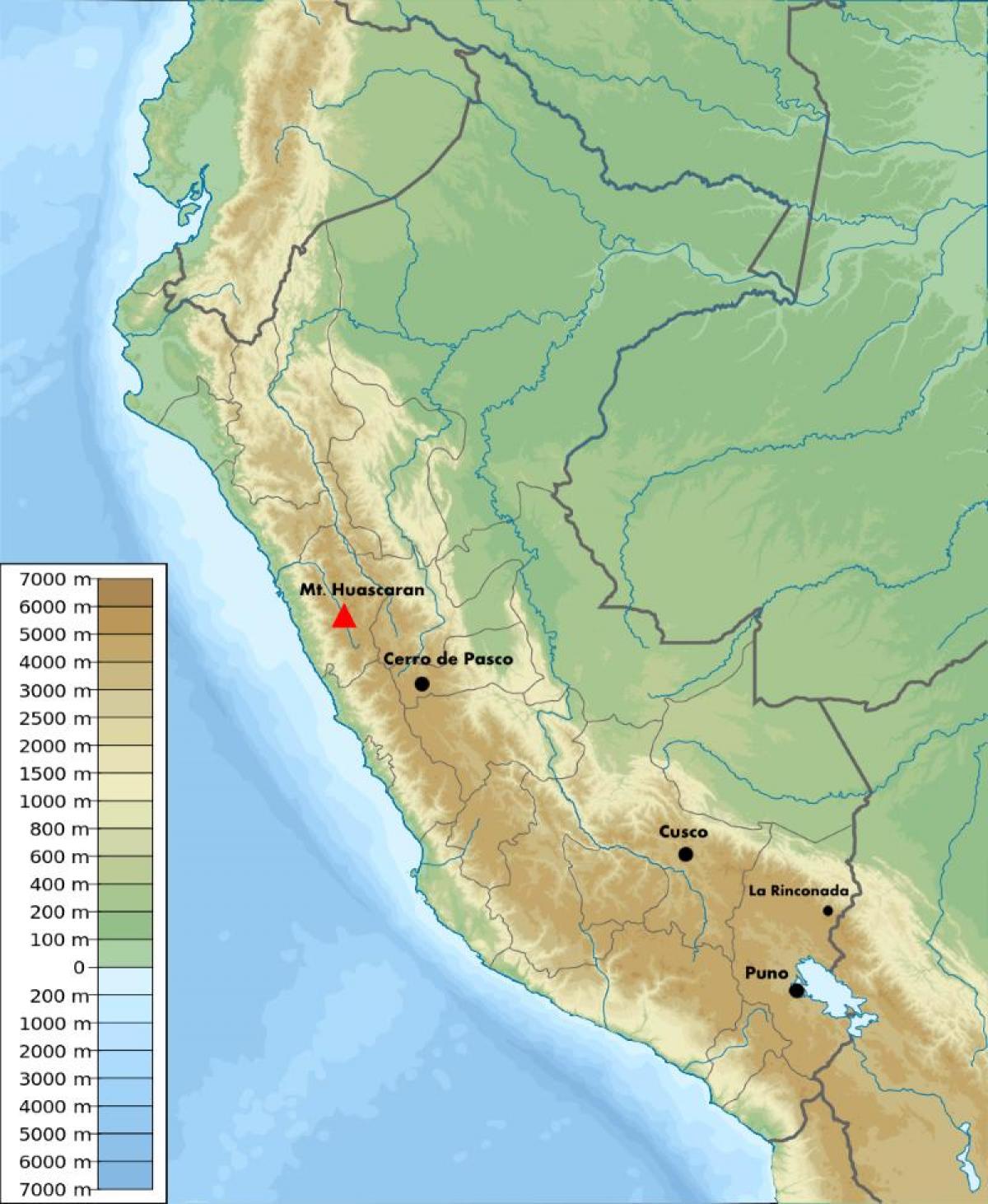 højde kort Peru