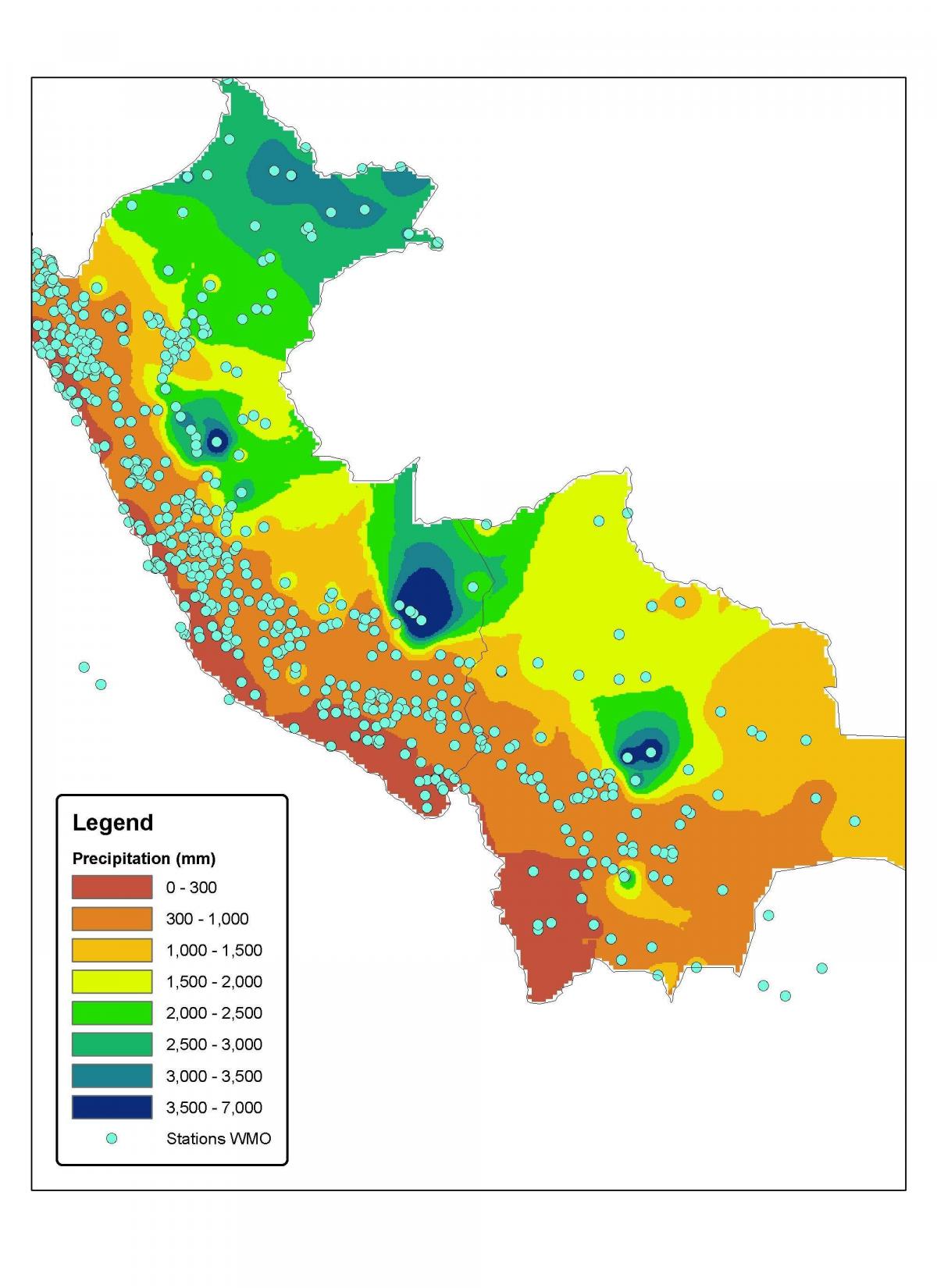 kort over Peru klima