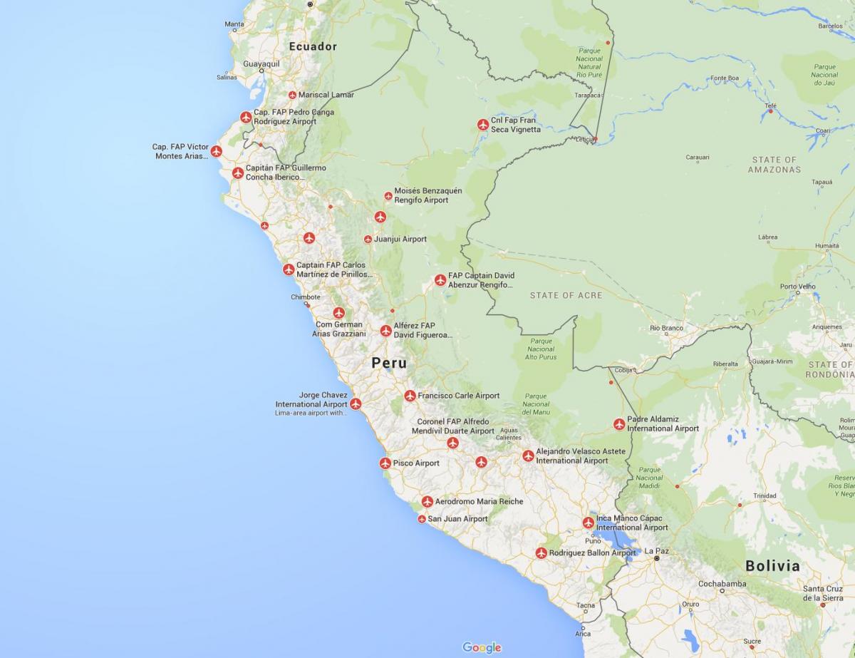 lufthavne i Peru kort