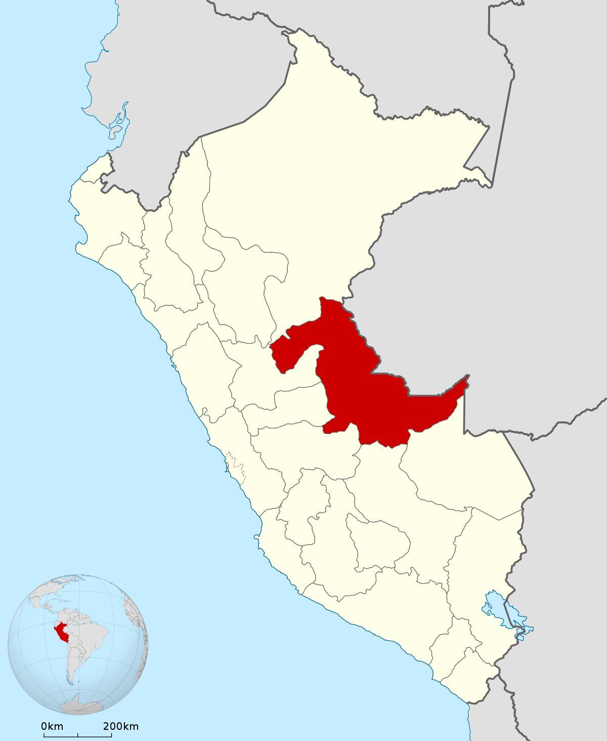 kort over Peru pucallpa