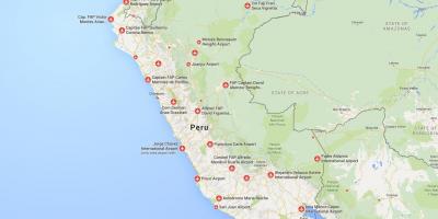 Lufthavne i Peru kort