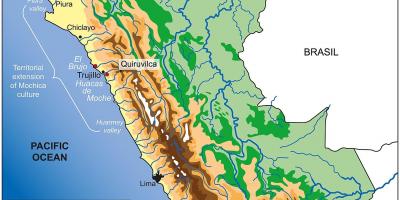 Peru geografi kort