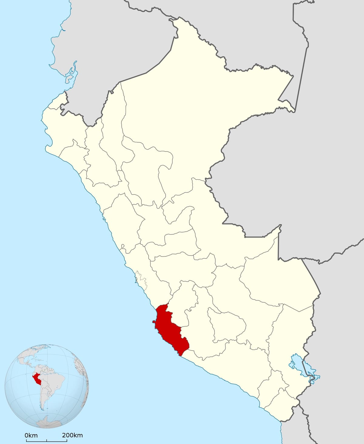 kort ica Peru