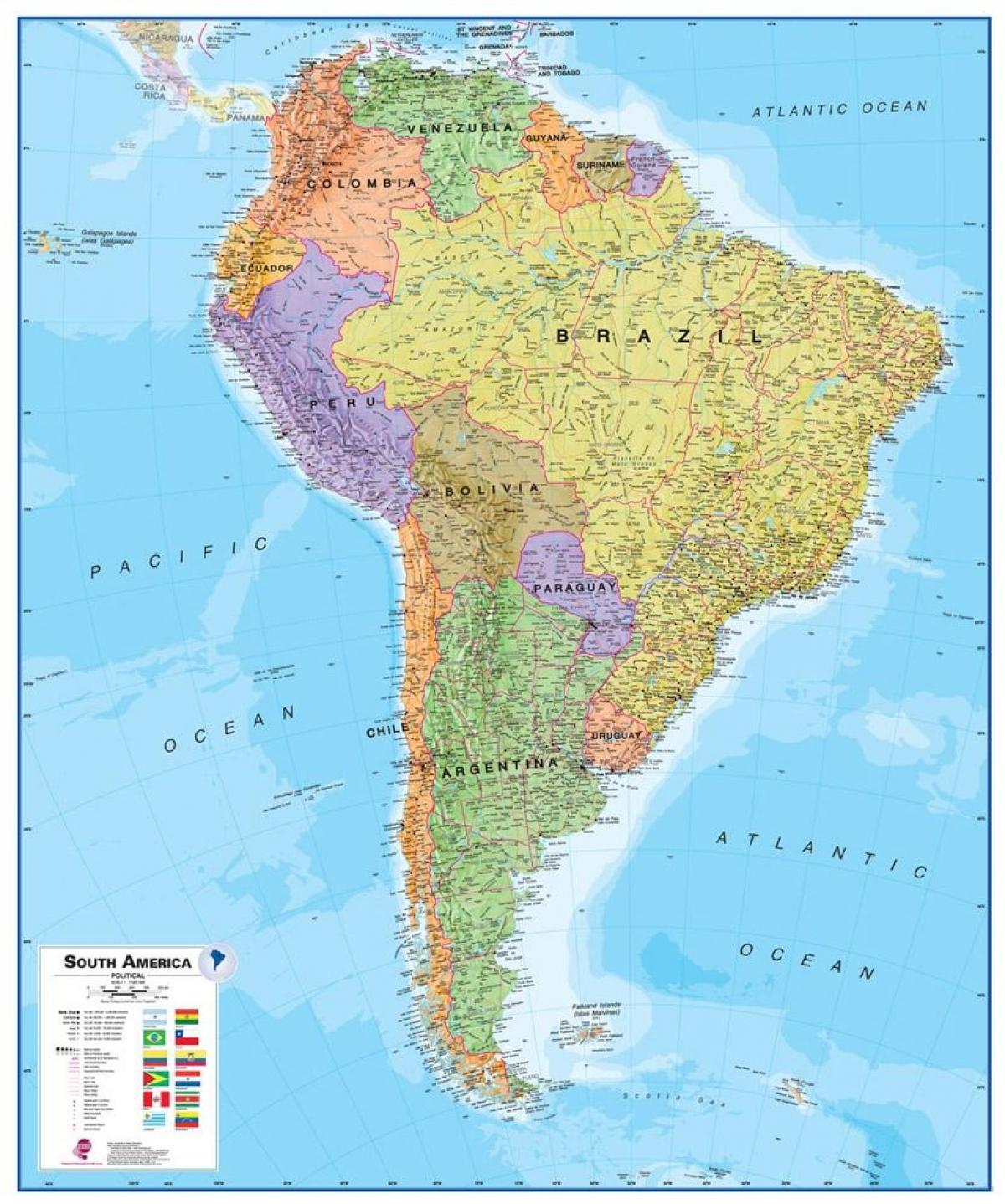 kort Peru, sydamerika