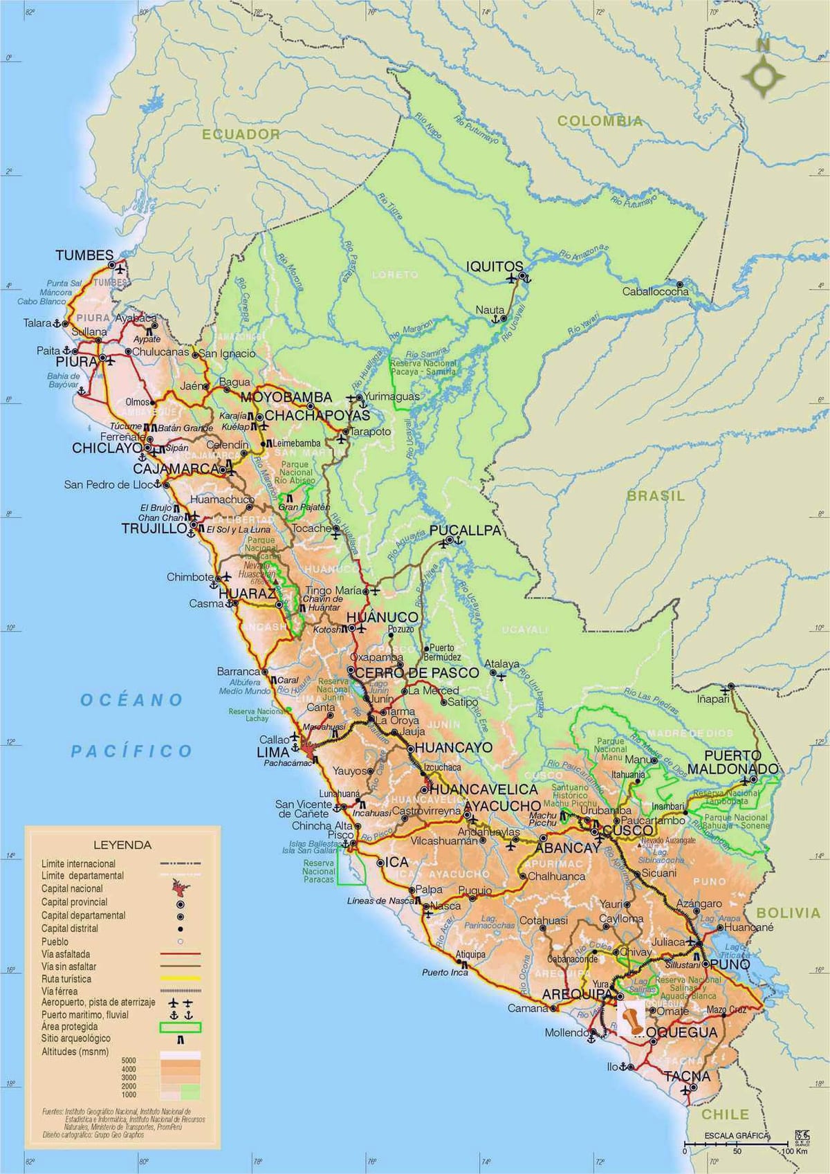 kort over Peru vej