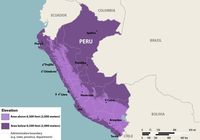 kort over Peru zika