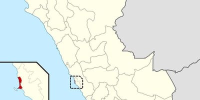 Kort om callao i Peru