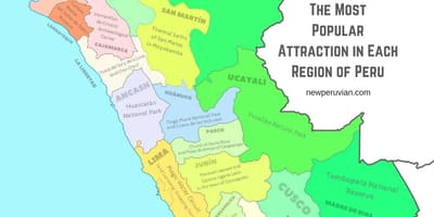 Kort over Peru turistattraktioner