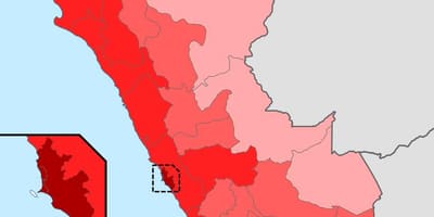 Peru befolkningstæthed kort