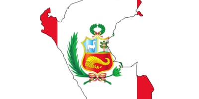 Kort over Peru flag