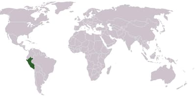 Kort over Peru globale
