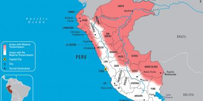 Kort over Peru malaria