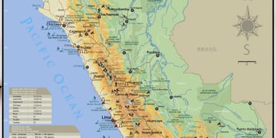 Peru turistattraktioner kort