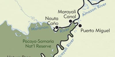 Amazon Peru kort